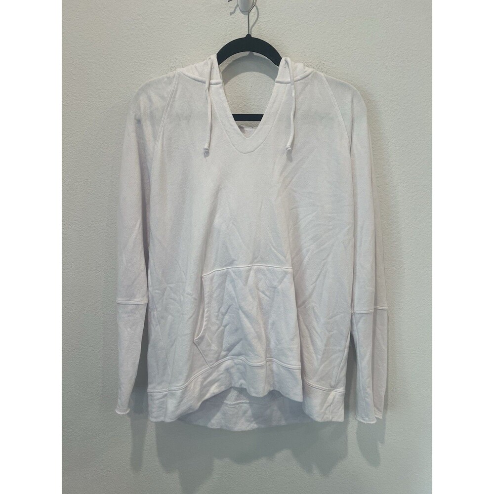 Calme by Johnny Was Mira Hoodie Pullover Large White Loungewear Coastal Active